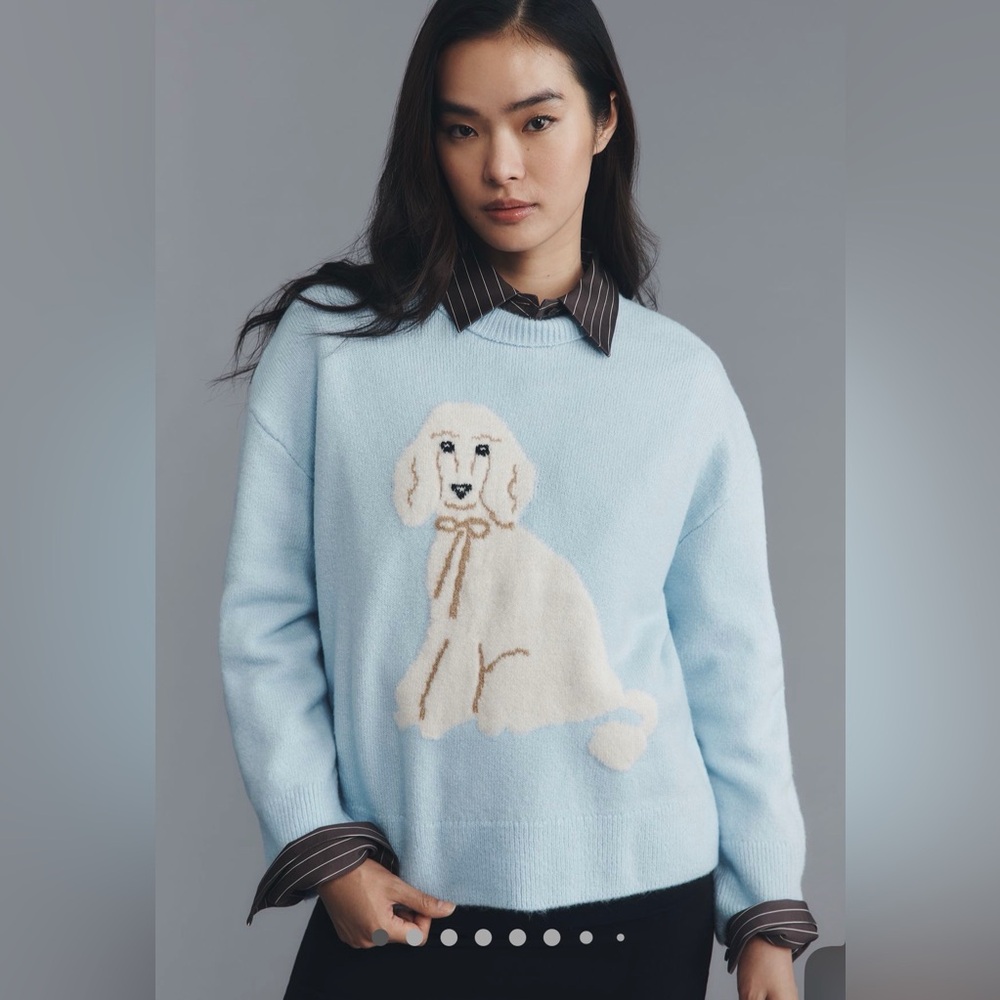 NWT Maeve Crew-Neck Dog Icon Pullover Sweater - Small - Picture 3 of 8
